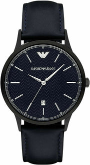  Shop Authentic Emporio Armani Renato Quartz Blue Dial Blue Leather Strap Watch For Men - AR11190 - Luxxuri