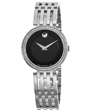  Shop Authentic Movado Esperanza 63 Diamonds Black Dial Silver Steel Strap Watch For Women - 0607052 - Luxxuri
