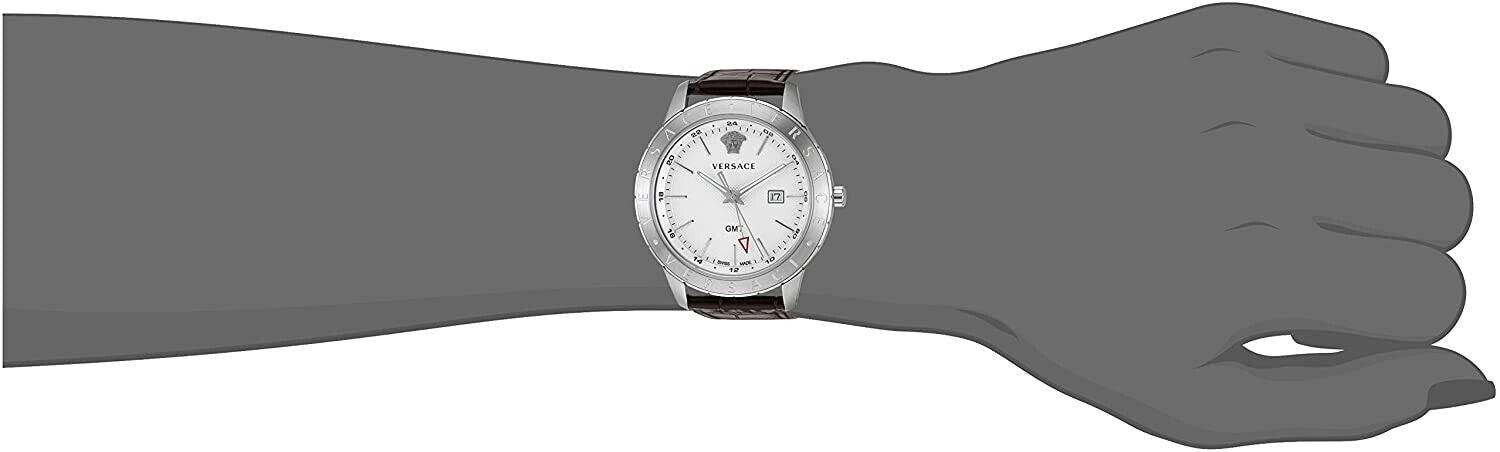  Shop Authentic Versace Univers White Dial Brown Leather Strap Watch for Men - VEBK00118 - Luxxuri