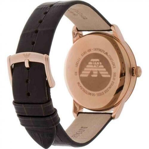  Shop Authentic Emporio Armani Classic Analog Grey Dial Brown Leather Strap Watch For Men - AR1813 - Luxxuri