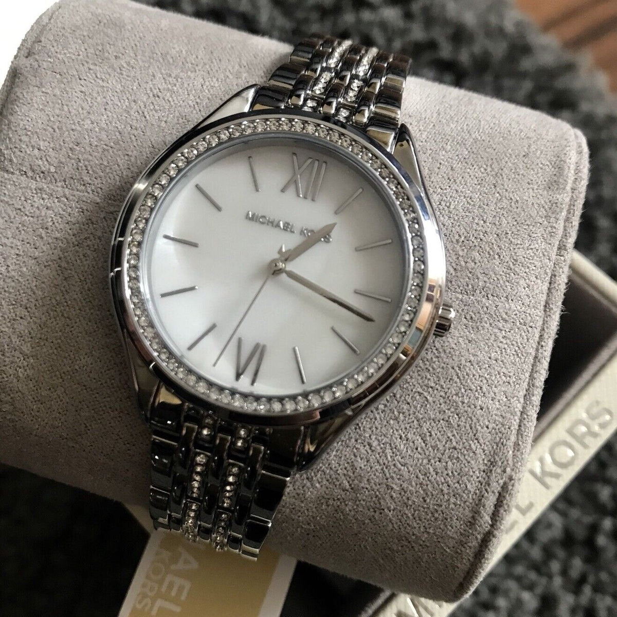  Shop Authentic Michael Kors Mindy White Dial Silver Steel Strap Watch For Women - MK7075 - Luxxuri