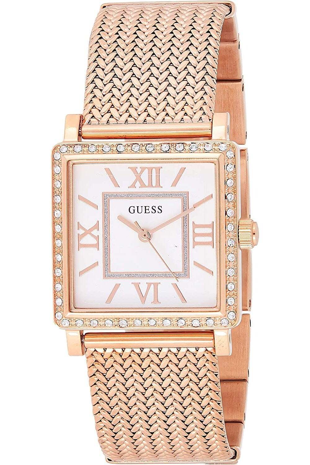  Shop Authentic Guess Highline Off White Dial Rose Gold Stainless Steel Mesh Strap Watch For Women - W0826L3 - Luxxuri