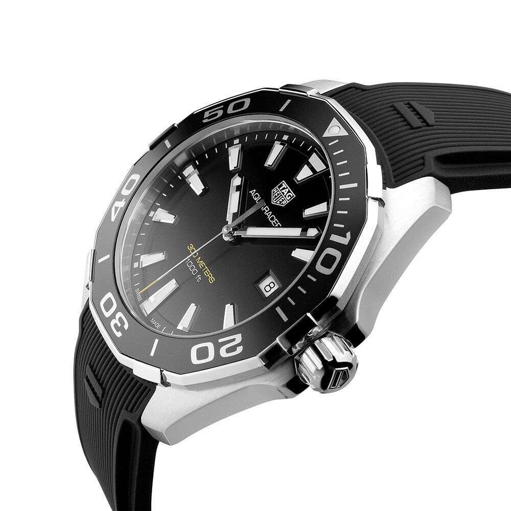  Shop Authentic Tag Heuer Aquaracer Quartz Black Dial Black Rubber Strap Watch for Men -  WAY101A.FT6141 - Luxxuri