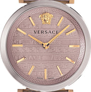  Shop Authentic Versace V-Twist Quartz Purple Dial Purple Leather Strap Watch for Women - VELS00219 - Luxxuri