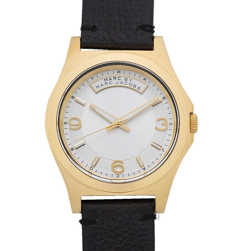  Shop Authentic Marc Jacobs Baby Dave Gold Dial Black Leather Strap Watch for Women - MBM1264 - Luxxuri