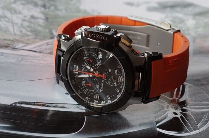  Shop Authentic Tissot T Race Chronograph Black Dial Orange Rubber Strap Watch for Women - T048.217.27.057.00 - Luxxuri