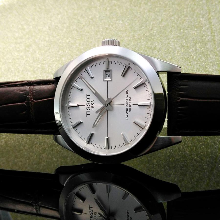  Shop Authentic Tissot Gentleman Powermatic 80 Silicium Silver Dial Brown Leather Strap Watch For Men - T127.407.16.031.01 - Luxxuri