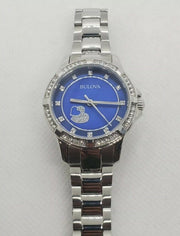 Shop Authentic Bulova Crystal Collection Blue Mother of Pearl Dial Silver Steel Strap Watch for Women - 96L238 - Luxxuri