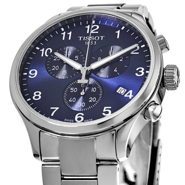  Shop Authentic Tissot T Sport Chrono XL Classic Blue Dial Silver Steel Strap Watch For Men - T116.617.11.047.01 - Luxxuri