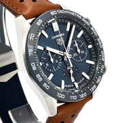  Shop Authentic Tag Heuer Carrera Automatic Chronograph Blue Dial Brown Leather Strap Watch for Men - CBN2A1A.FC6537 - Luxxuri