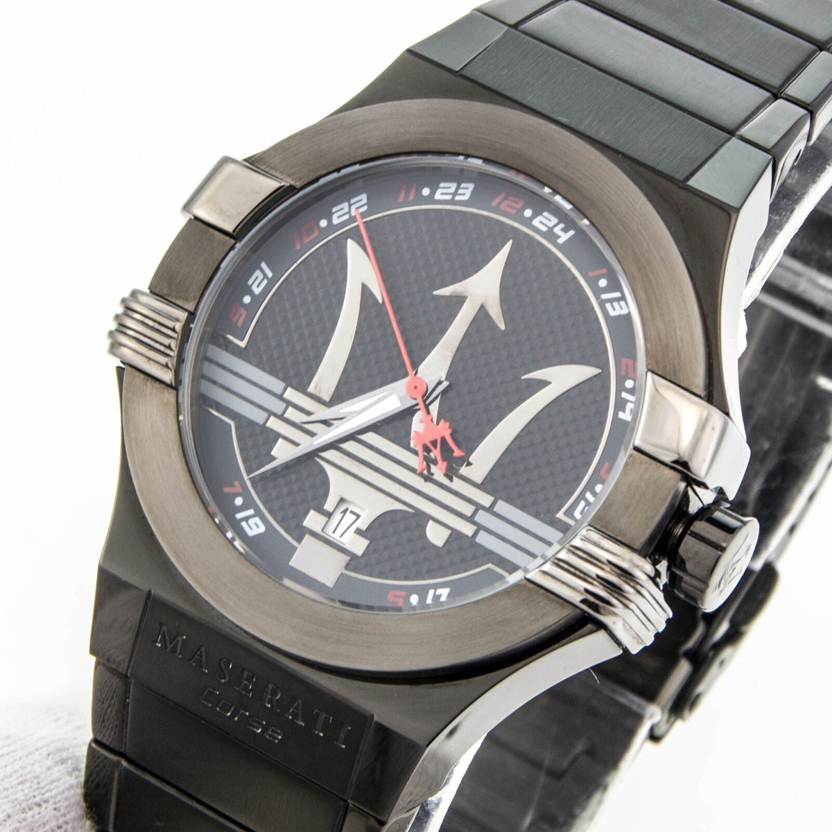  Shop Authentic Maserati Potenza 42mm Black Analog Dial Black Strap Watch For Men - R8853108003 - Luxxuri