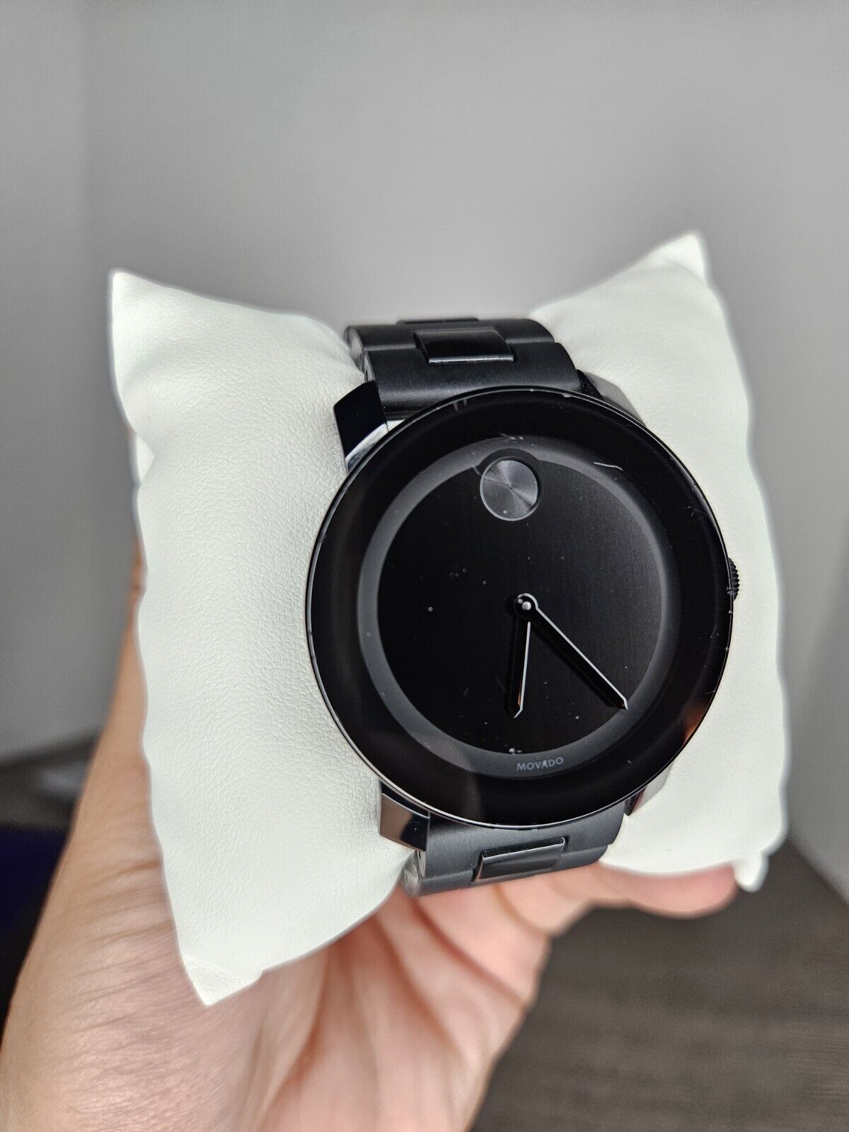  Shop Authentic Movado Bold Black Dial Black Steel Strap Watch For Men - 3600047 - Luxxuri