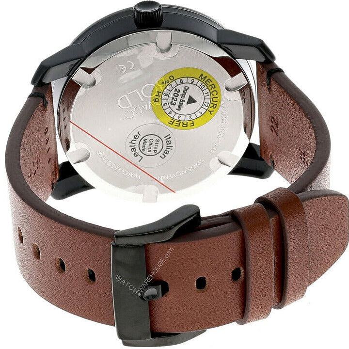  Shop Authentic Movado Bold Black Dial Brown Leather Strap Watch For Men - 3600305 - Luxxuri