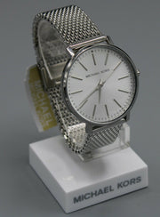  Shop Authentic Michael Kors Pyper Quartz White Dial Silver Mesh Strap Watch for Women - MK4338 - Luxxuri