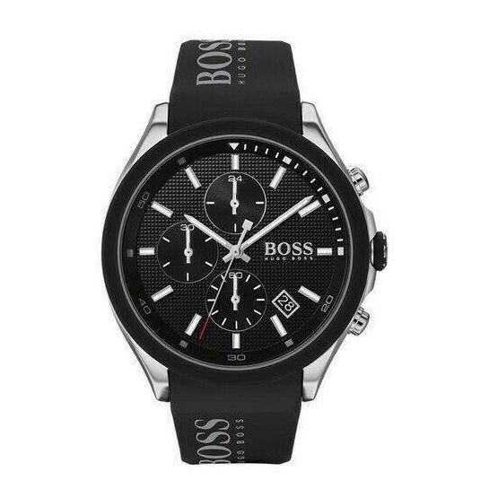  Shop Authentic Hugo Boss Velocity Black Dial Black Leather Strap Watch for Men - 1513716 - Luxxuri