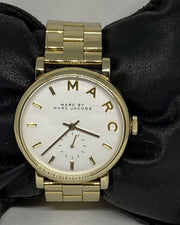  Shop Authentic Marc Jacobs Baker White Dial Gold Steel Strap Watch for Women - MBM3243 - Luxxuri