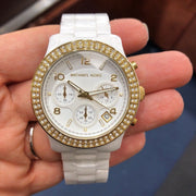  Shop Authentic Michael Kors Runway White Dial White Steel Strap Watch for Women - MK5237 - Luxxuri