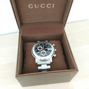  Shop Authentic Gucci G Chrono Black Dial Silver Steel Strap Watch For Men - YA101309 - Luxxuri