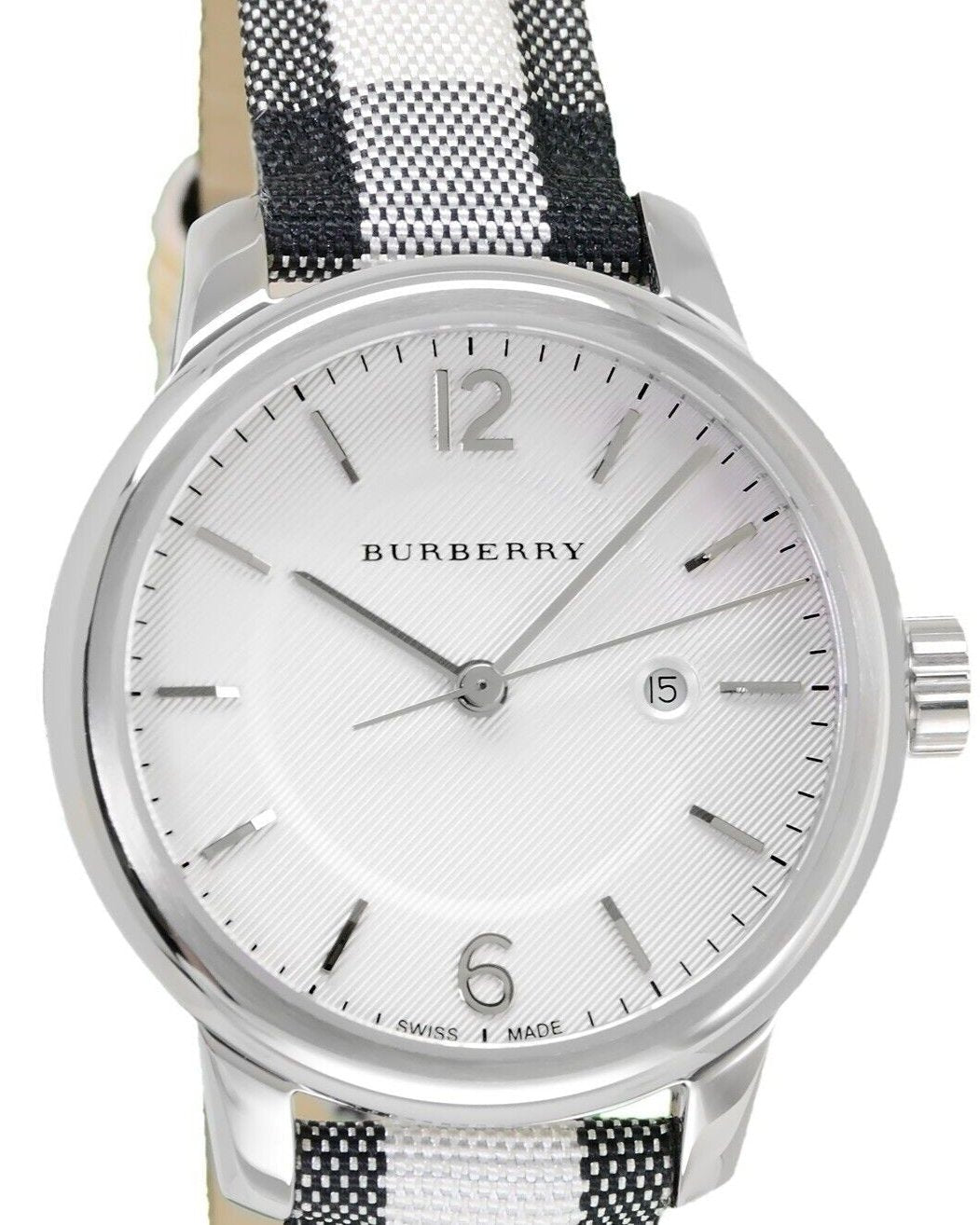  Shop Authentic Burberry Classic Stone Silver Dial Horseberry Black Leather Strap Watch for Women - BU10103 - Luxxuri