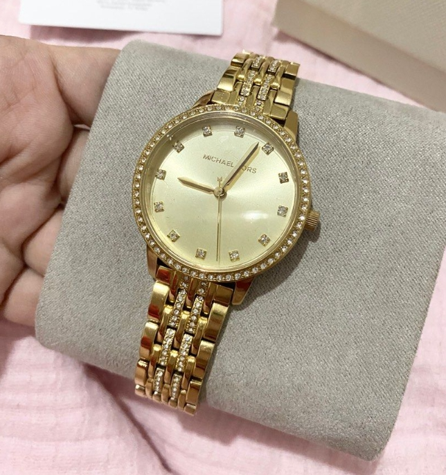  Shop Authentic Michael Kors Melissa Quartz Gold Dial Gold Steel Strap Watch for Women - MK4368 - Luxxuri