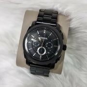  Shop Authentic Fossil Machine Chronograph Black Dial Black Steel Strap Watch for Men - FS4552 - Luxxuri