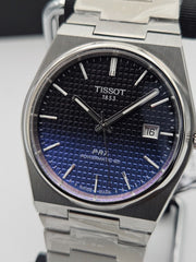  Shop Authentic Tissot Powermatic 80 Automatic Gradient Blue Dial Silver Steel Strap Watch for Men - T137.407.11.051.01 - Luxxuri