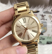  Shop Authentic Michael Kors Hartman Quartz Gold Dial Gold Steel Strap Watch For Women - MK3490 - Luxxuri