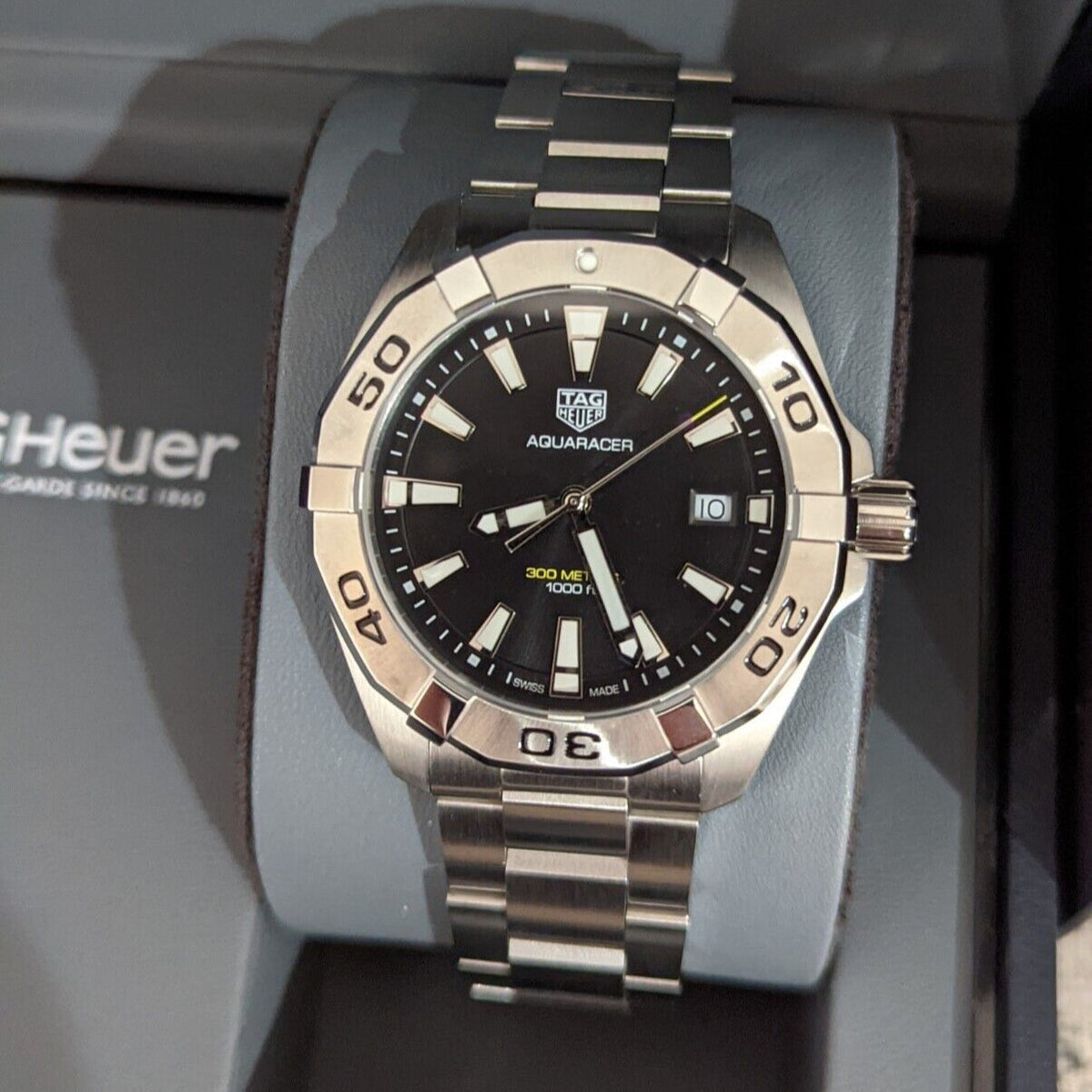  Shop Authentic Tag Heuer Aquaracer Black Dial Watch for Men - WBD1110.BA0928 - Luxxuri