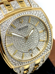  Shop Authentic Bulova Phantom Crystal Silver Dial Two Tone Steel Strap Watch for Men - 98B323 - Luxxuri