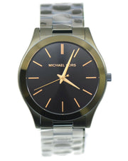  Shop Authentic Michael Kors Slim Runway Quartz Black Dial Green Steel Strap Watch For Men - MK8715 - Luxxuri