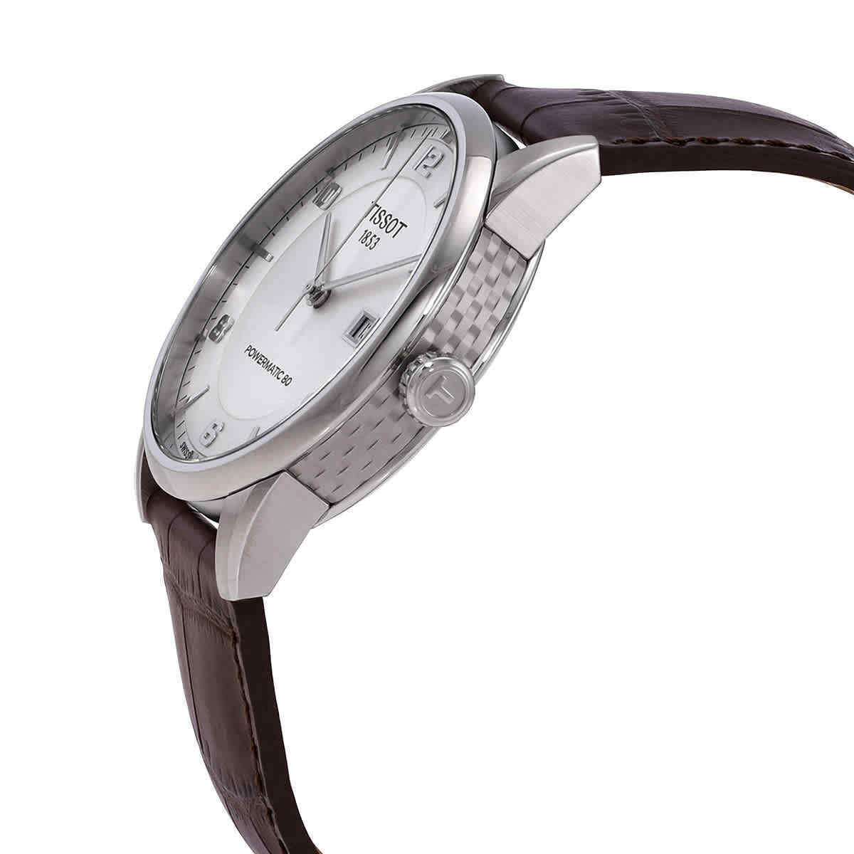  Shop Authentic Tissot Luxury Powermatic 80 Silver Dial Brown Leather Strap Watch For Men - T086.407.16.037.00 - Luxxuri