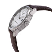  Shop Authentic Tissot Luxury Powermatic 80 Silver Dial Brown Leather Strap Watch For Men - T086.407.16.037.00 - Luxxuri