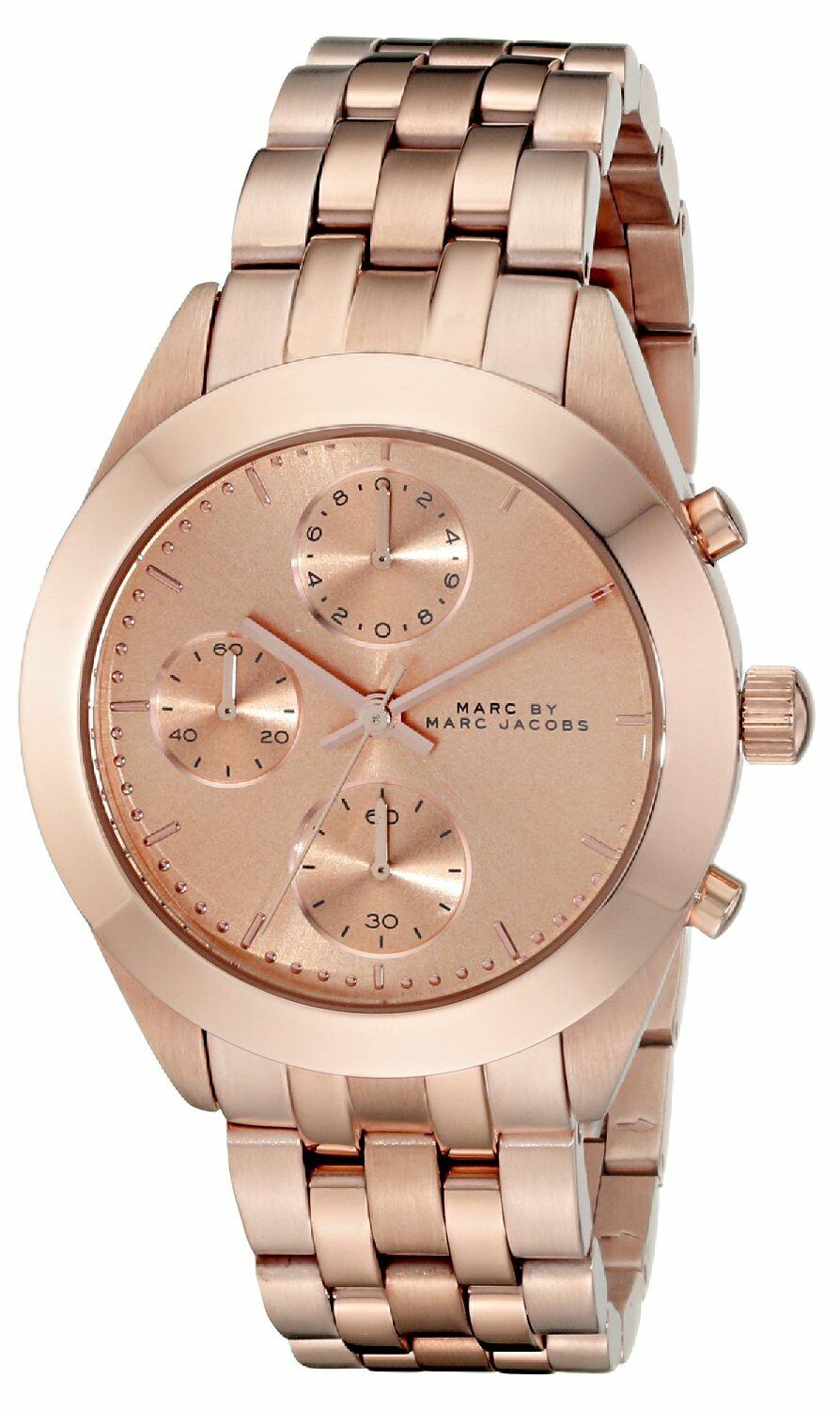  Shop Authentic Marc Jacobs Peeker Chronograph Rose Gold Dial Rose Gold Steel Strap Watch for Women - MBM3394 - Luxxuri