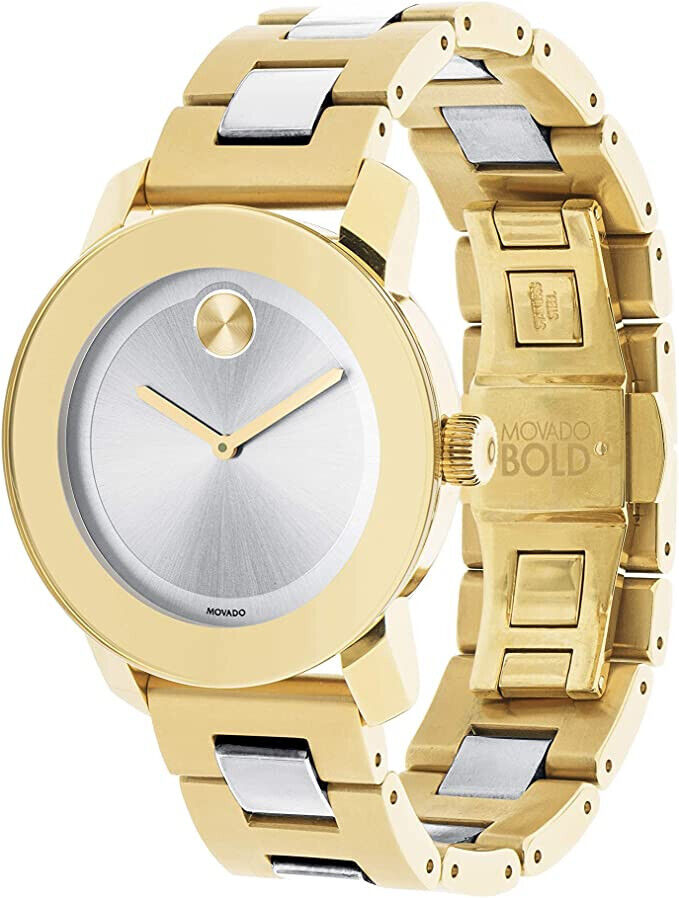  Shop Authentic Movado Bold Silver Dial Two Tone Steel Strap Watch for Women - 3600129 - Luxxuri