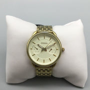  Shop Authentic Fossil Tailor Gold Dial Gold Steel Strap Watch for Women - ES3714 - Luxxuri