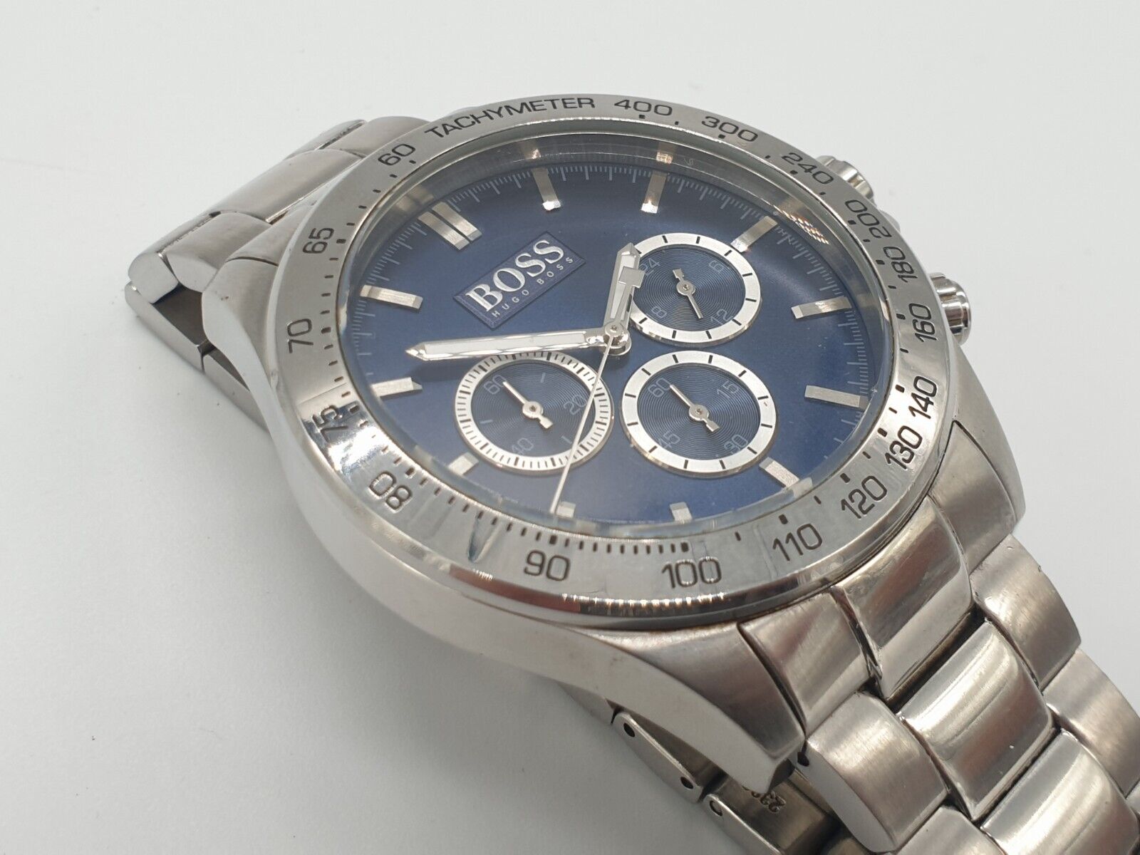  Shop Authentic Hugo Boss Ikon Blue Dial Silver Steel Strap Watch for Men - 1512963 - Luxxuri