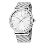  Shop Authentic Calvin Klein Surround Silver Dial Silver Mesh Bracelet Watch for Men - K3W21126 - Luxxuri