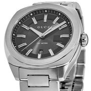  Shop Authentic Gucci GG2570 Quartz Black Dial Silver Steel Strap Watch For Men - YA142301 - Luxxuri
