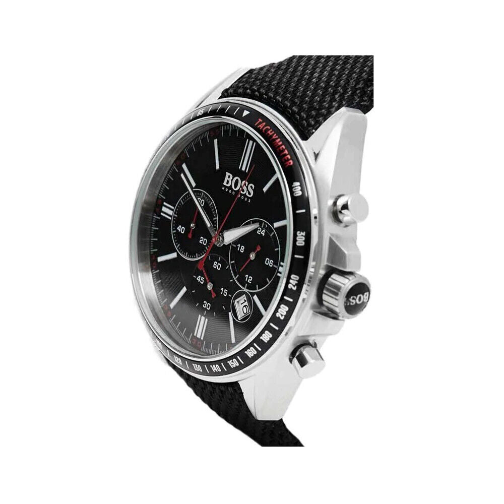  Shop Authentic Hugo Boss Driver Black Dial Black Leather Strap Watch for Men -1513087 - Luxxuri
