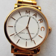  Shop Authentic Marc Jacobs Roxy White Dial Rose Gold Steel Strap Watch for Women - MJ3523 - Luxxuri