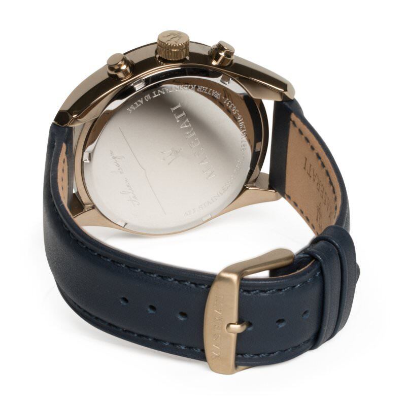  Shop Authentic Maserati Traguardo Chronograph Grey Dial Leather Strap Men's Watch - R8871612016 - Luxxuri