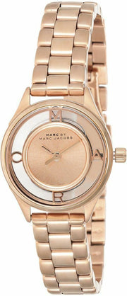  Shop Authentic Marc Jacobs Tether Transparent Rose Gold Dial Rose Gold Steel Strap Watch for Women - MBM3417 - Luxxuri