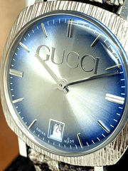  Shop Authentic Gucci Grip Vintage Silver Stainless Steel Quartz Unisex Watch 35mm - YA152401 - Luxxuri