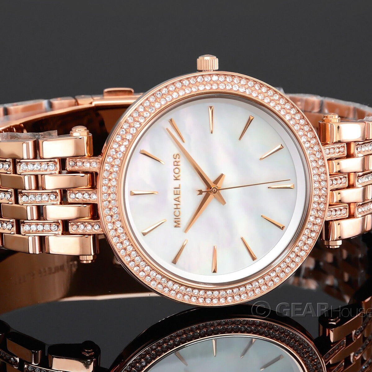  Shop Authentic Michael Kors Darci Mother of Pearl Dial Rose Gold Steel Strap Watch for Women - MK3220 - Luxxuri