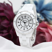  Shop Authentic Chanel J12 Quartz White Dial White Steel Strap Watch for Women - J12 H5698 - Luxxuri