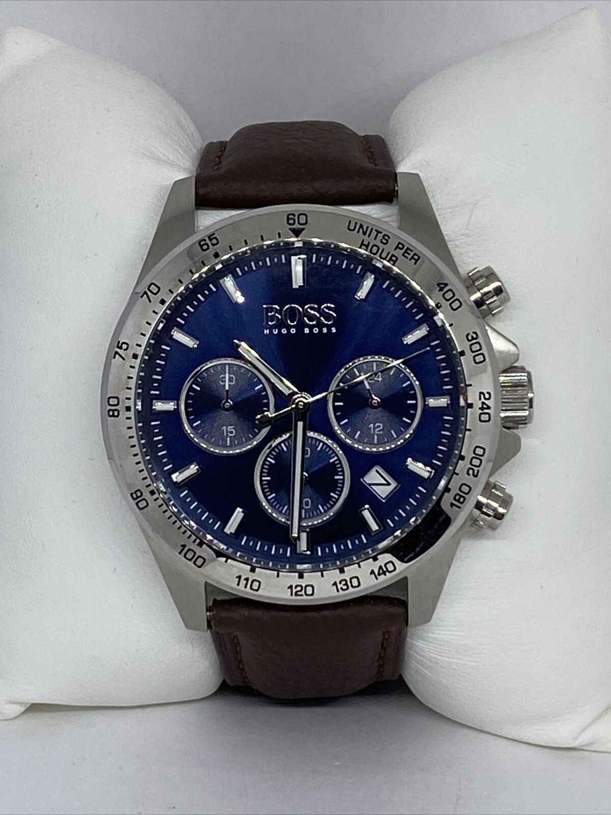  Shop Authentic Hugo Boss Ikon Blue Dial Black Leather Strap Watch for Men - 1513176 - Luxxuri