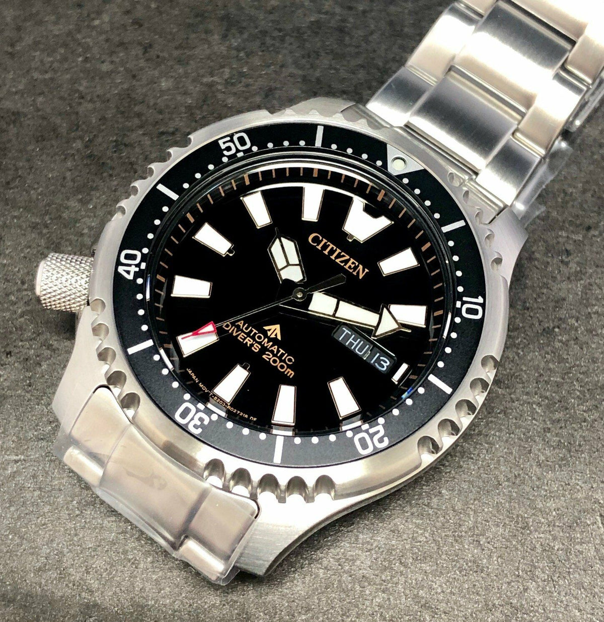  Shop Authentic Citizen Promaster 200M Diver Fugu Asian Limited Edition Black Dial Silver Steel Strap Watch For Men - NY0090-86E - Luxxuri