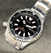  Shop Authentic Citizen Promaster 200M Diver Fugu Asian Limited Edition Black Dial Silver Steel Strap Watch For Men - NY0090-86E - Luxxuri