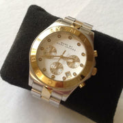  Shop Authentic Marc Jacobs Blade Chronograph Silver Dial Two Tone Steel Strap Watch for Women - MBM3177 - Luxxuri