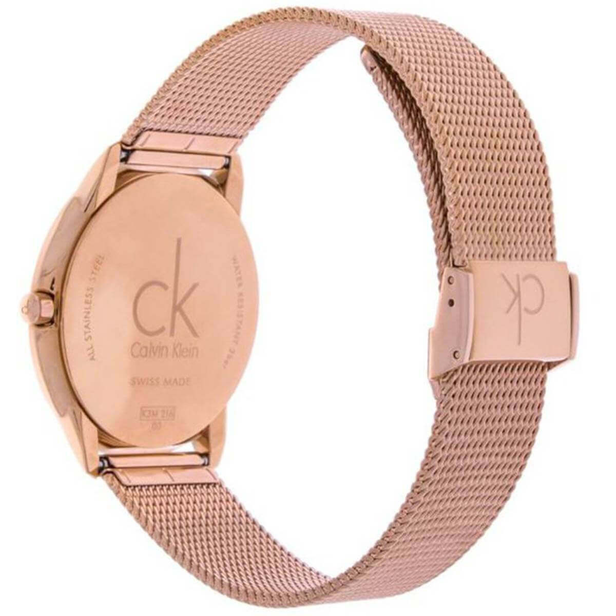 Shop Authentic Calvin Klein Minimal Black Dial Rose Gold Mesh Bracelet Watch for Men - K3M2162Y - Luxxuri